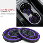 2pcs 7cm Non-slip Car Water Cup Pad Mat for Bottle Holder Coaster Auto Interior Anti-skid Cup Holders Amagi