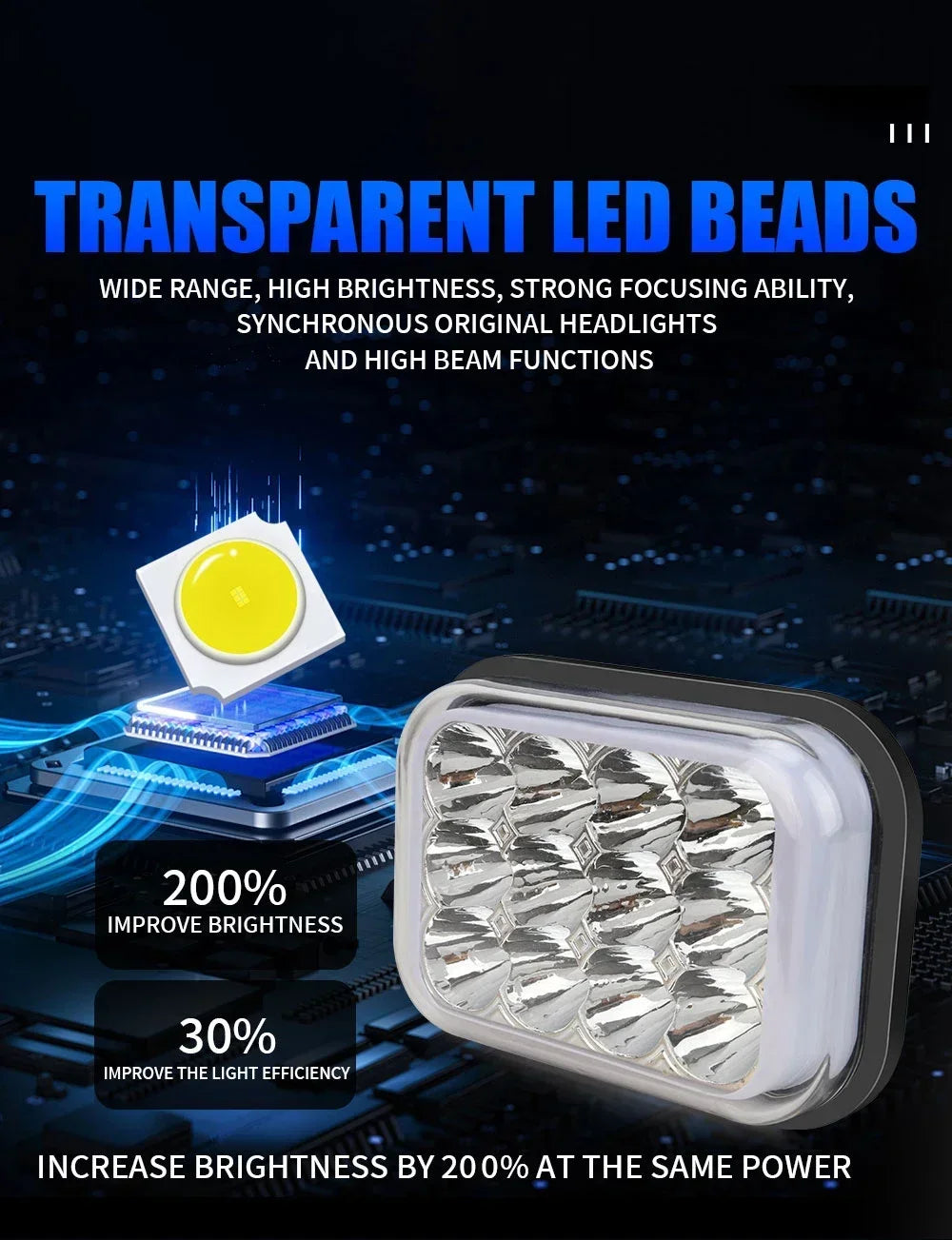 12 Led Strobe Motorcycle Headlight LED Switch Auxiliary Working Fog Lights Bulb Projector Headlight Motorbike Running Lamp Amagi