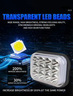 12 Led Strobe Motorcycle Headlight LED Switch Auxiliary Working Fog Lights Bulb Projector Headlight Motorbike Running Lamp Amagi