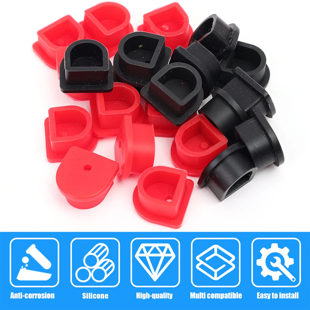 Red & Black Dust Plugs for Anderson Connector Plugs Versatile Applications Parts Waterproof Fixing Plug 50A-175A Cable Kits
