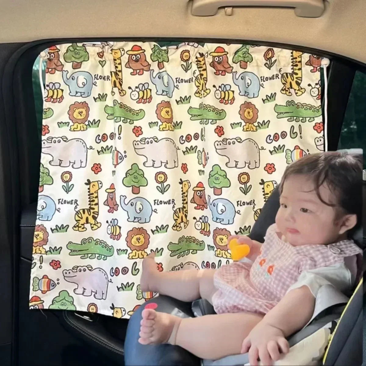Baby Car Suction Cup Curtain Window Sunshade Cover Cute Universal Side Window Sunshade UV Protection for Kid Baby Children Amagi