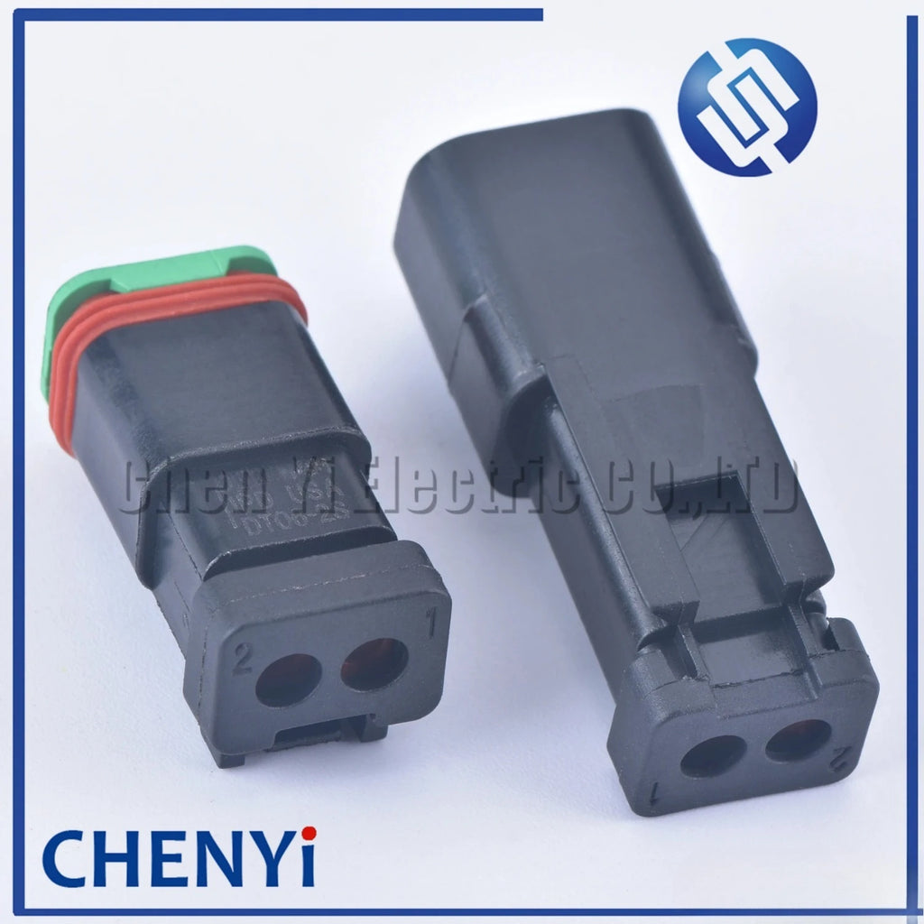 Black 2 Pin DT Series Enhanced Seal Waterproof Wire auto connector DT06-2S DT04-2P DT06-2S-E005 DT04-2P-E005 For Deutsch