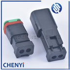 Black 2 Pin DT Series Enhanced Seal Waterproof Wire auto connector DT06-2S DT04-2P DT06-2S-E005 DT04-2P-E005 For Deutsch