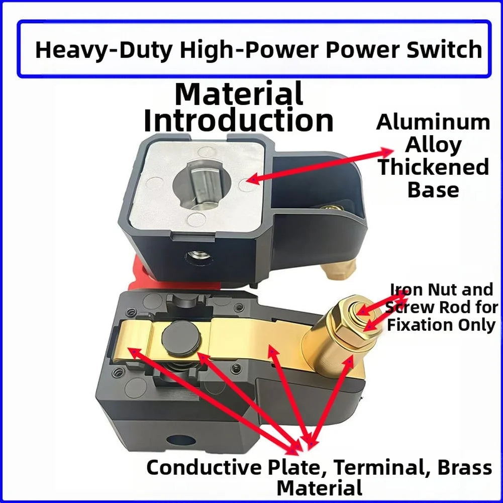 1PC Heavy Duty Battery Disconnect Switch 12V 24V Pure Copper Car Truck Tractor Car Battery Disconnect Switch For Car Boat