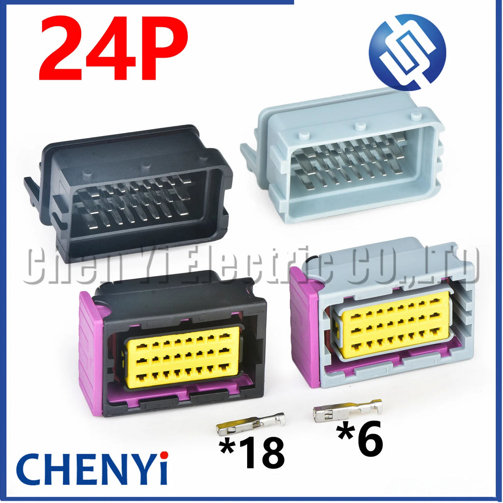 24 Pin Car waterproof connector computer board ECU PCB harness plug HCCPHPE24BKA90F 211PC249S8005 211PC249S0005 HCCPHPE24BGYB90F