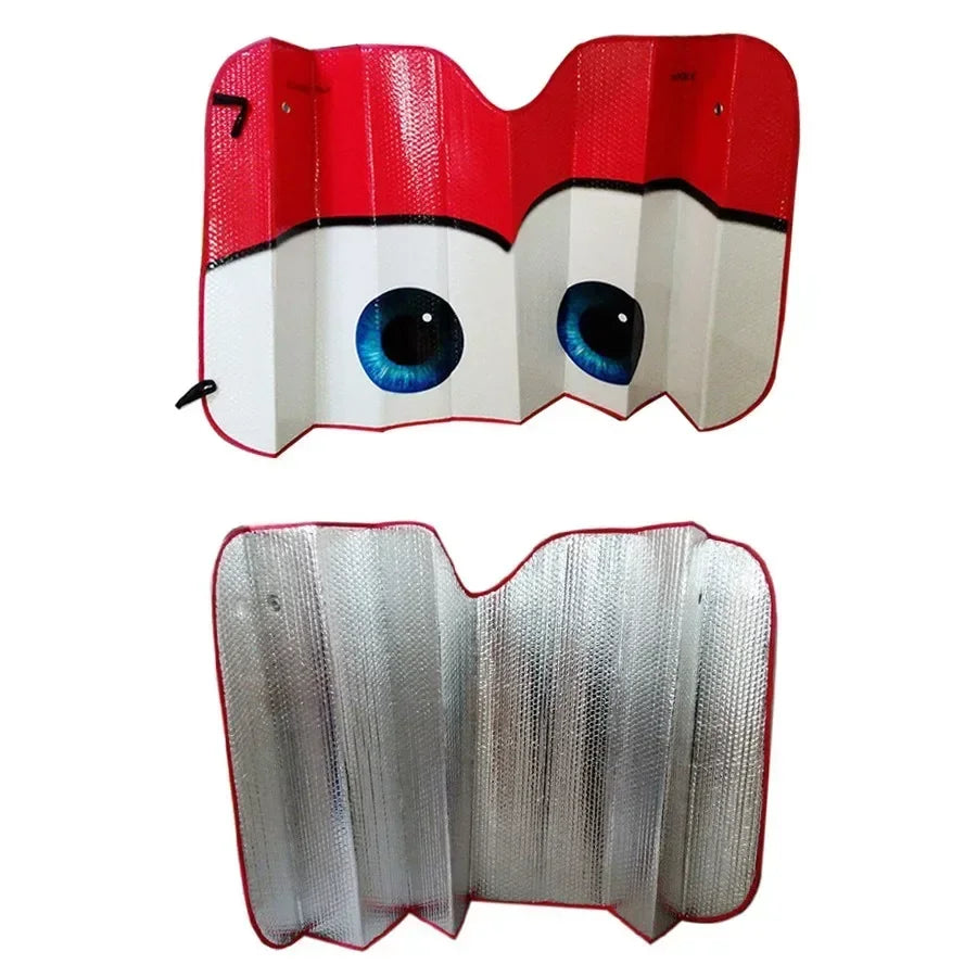 Cartoon Window Foils 4 Colors Eye Pixar Heated Windshield Sunshade Car Front Window Visor Car Solar Protect tools New amagi