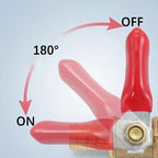 10PCS Ball Valve with 6-12mm Hose Barb and Male Thread Connectors (1/8'', 1/2'', 1/4'') for Copper Pipe Fitting Coupler Adapter