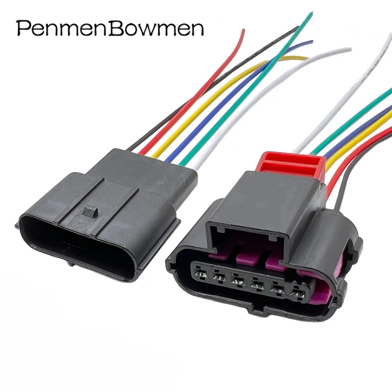 1 Set 6 Pin Car Gas Accelerator Throttle Pedal Electrical Cable Connectors Waterproof Female Male Wire Harness Plug 8K0973706