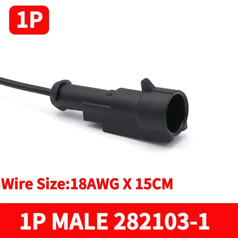 5/20/100Sets AMP Type 1.5 Series Automotive Waterproof Connector Plug Socket HID Male&Female 15CM Wire Harness 1P/2P/3P/4P/5P/6P