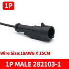 5/20/100Sets AMP Type 1.5 Series Automotive Waterproof Connector Plug Socket HID Male&Female 15CM Wire Harness 1P/2P/3P/4P/5P/6P