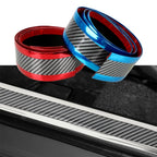 Car Stickers Anti Scratch Door Sill Protector Rubber Strip Carbon Fiber Threshold Protection Bumper Film Styling  Accessories