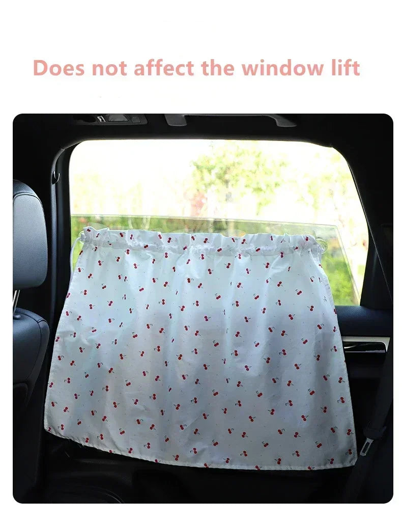 Baby Car Suction Cup Curtain Window Sunshade Cover Cute Universal Side Window Sunshade UV Protection for Kid Baby Children Amagi