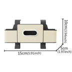 Universal Fit 4-in-1 Car Seat Organizer Tissue Holder Cup Slots Hooks Phone Holder Durable Multi-Functional Storage Box Vehicle