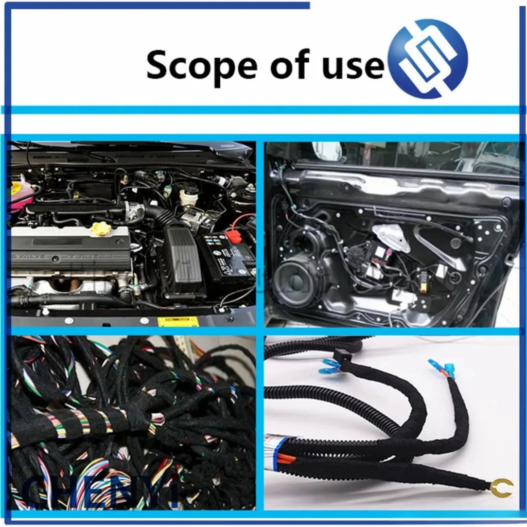 15M*25mm 15M*19mm Dustproof Heat-resistant Wiring Harness Tape Looms Wiring Harness Cloth Fabric Tapes Adhesive Cable Protection