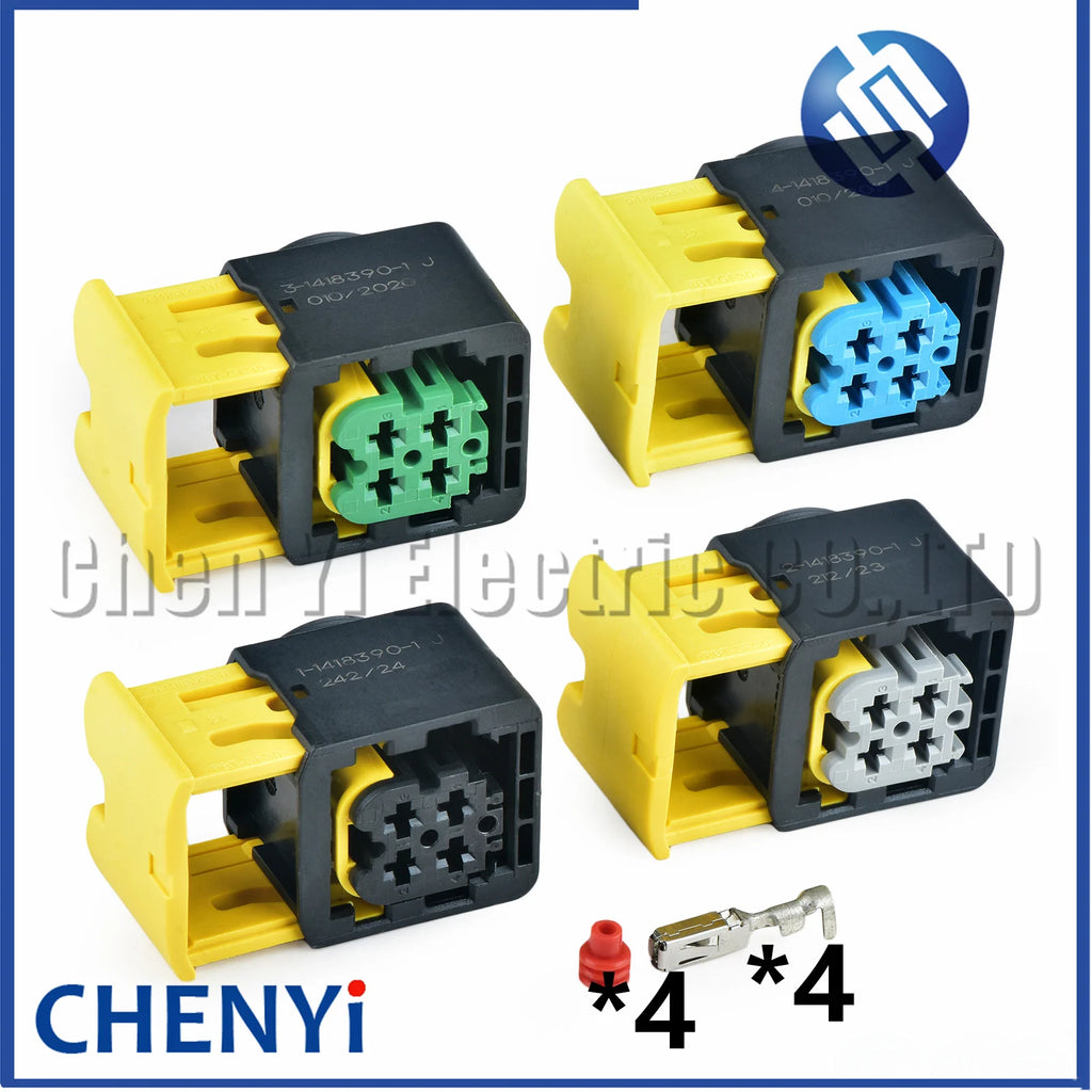 4 Pin Auto Nitrogen oxygen sensor Connector Urea pump Plug 1-1418390-1 2-1418390-1 3-1418390-1 4-1418390-1 For CUMMINS Auman
