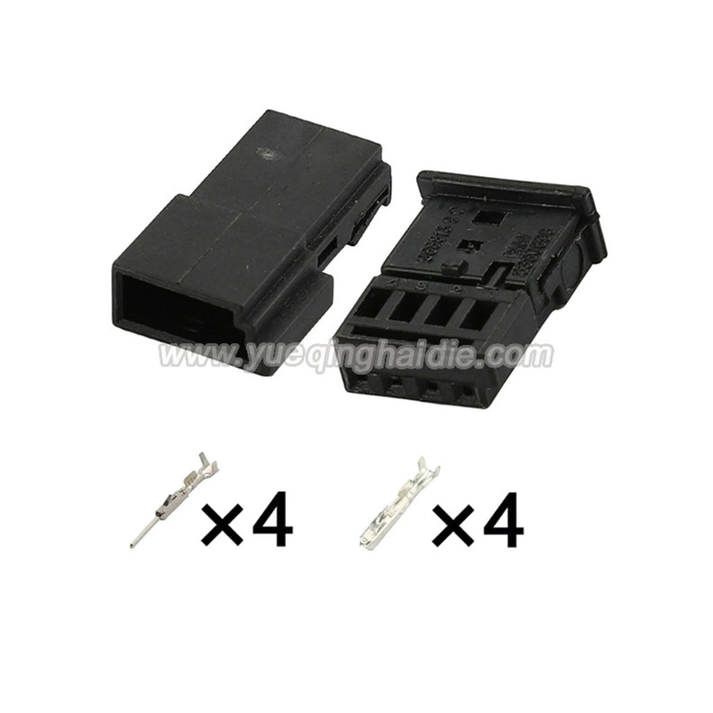 4-Pin Connectors Unsealed 0.6mm Male Female Connectors Auto AC Assembly Cable Plug for BMW 0-1452576-1 968813-1