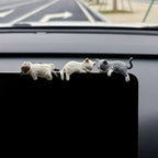 1/4Pcs Car Decoration Sleeping Cat Doll Kitty Creative Auto Ornaments Toys Cat Micro Landscape Model Cute Car Accessories Gifts