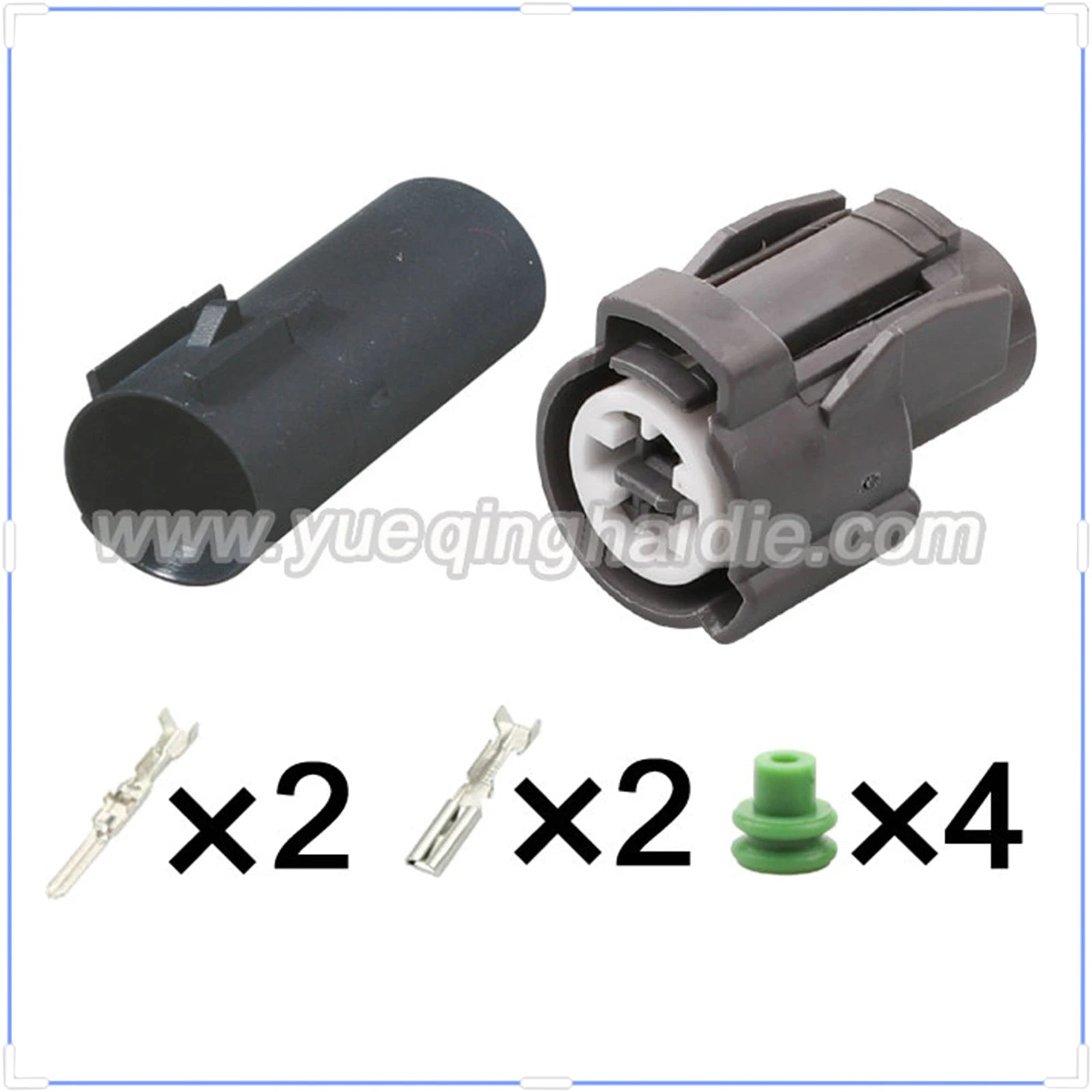 2-Pin Connector 2mm Male and Female Connectors Automotive Oil Pressure Terminal Motorcycle Wiring Harness Cable Plug 6189-0156