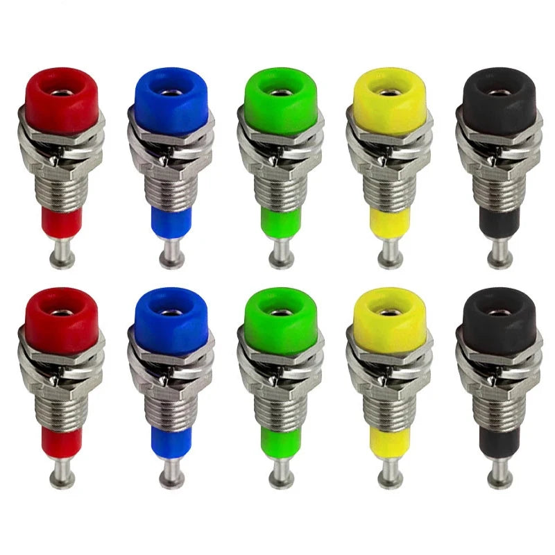20/50/100PCS 2mm Banana Female Socket Jack with Insulated Copper Wiring Terminal—Ideal for Panel Testing and Speaker Connections