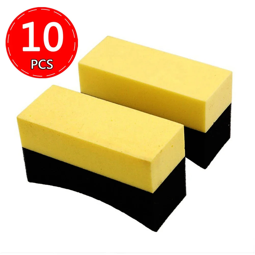 2-20pcs Tire Shine Applicator Pads Car Tire Dressing Applicator Sponges Reusable Cleaning Sponges Car Body Cleaning Tools