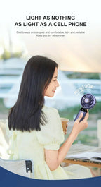 Car 3 in 1 Portable Fan Handheld Neck Desk Fan 5 Speed Digital Display Ultra Quiet Makeup Fan for Women Desktop Clip Office Amag