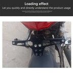 Universal Adjustable Motorcycle License Number Plate Bracket Rear Turn Signal Lamp Holder CNC Aluminum Eliminator Kits