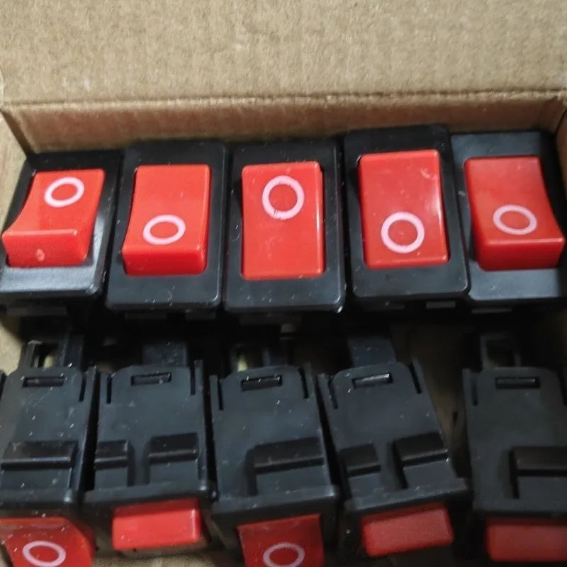 10/5Pcs Push Button Switch 2Pin 6A/250V KCD11-101 Mini Black Red White 21*15mm 2Pin ON/OFF SPST Rocker Switche Motorcycle Switch