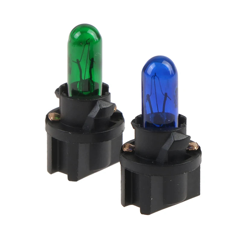 10Pcs T5.5 Led Bulb1.2W Car Interior Lights Dashboard Heating Indicator Wedge Auto Instrument Lamp air conditioning lamp 12V