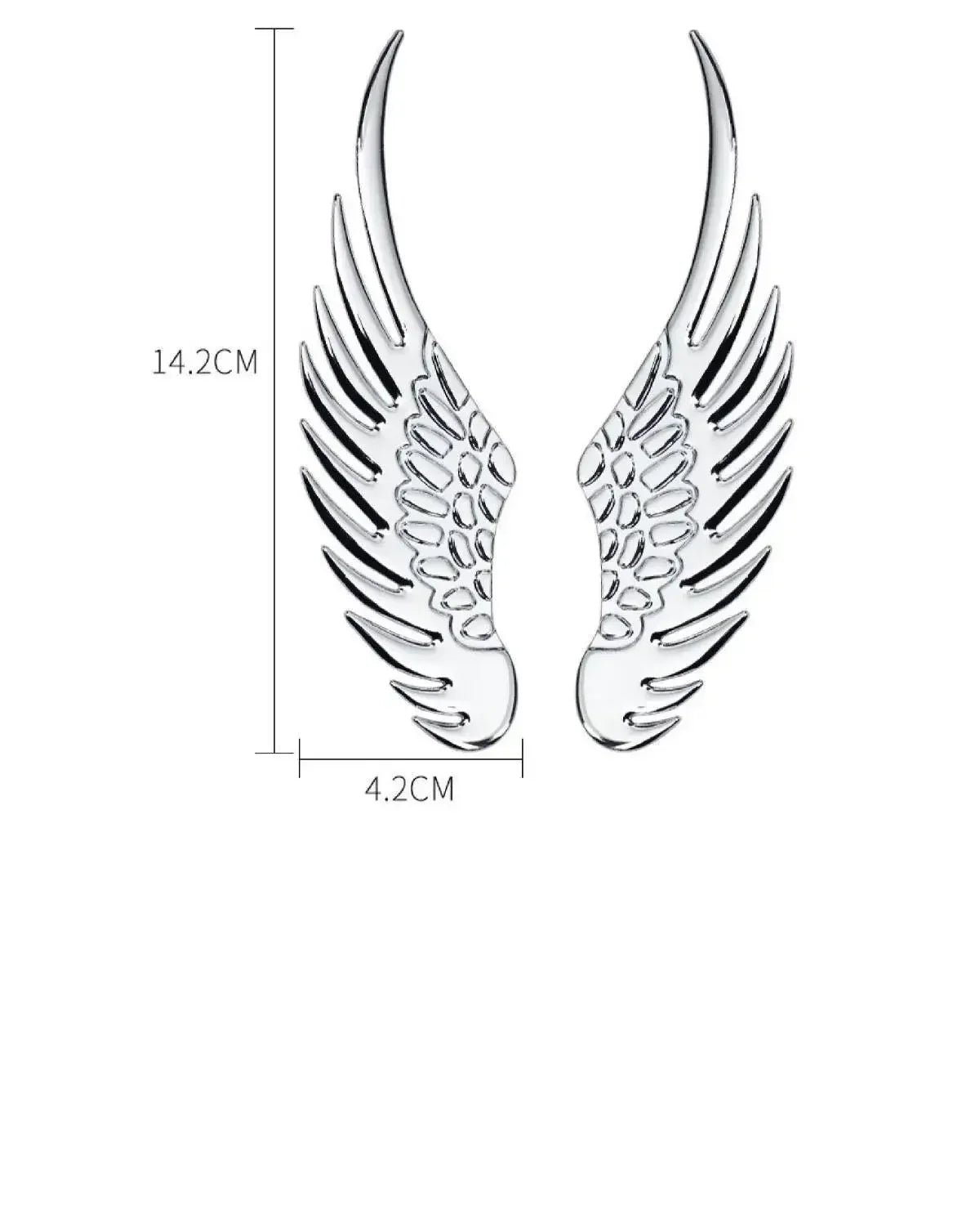 Car Decorative Wings, Three-dimensional Angel Wings Tail Stickers Metal Car Logo Personalized Decorative Car Stickers Amagi