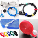 DIY Nylon Tape Self Adhesive Sewing Accessories Adjustable Fastener Straps For Wire Organizer Home Office Cable Management Amagi