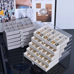 Layer Drawer Style Velvet Jewelry Box Earring Bracelet Storage Rack Multi Layer Display Case for Jewelry Accessories Amagi