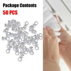 50pcs Plastic Curtain  Track Hook S Runner Fit For  Camper Van  Motorhome  Caravan Boat Home Hanging Curtain Glider Hook