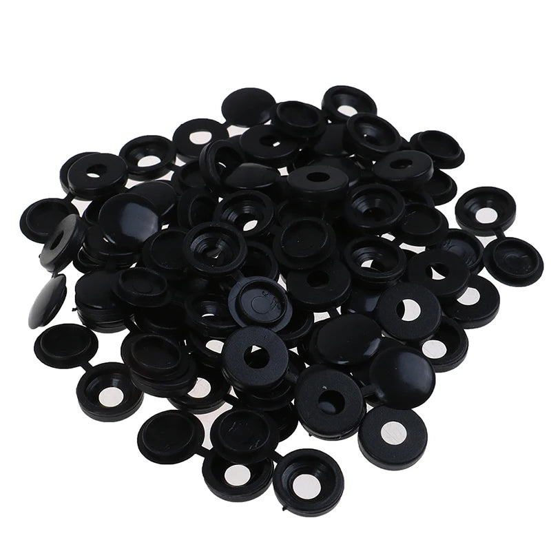 50Pcs Car Hinged Cover Cap Number Plate Fitting Fixing Self Tapping Screw For License Plate Screw Caps Screws Plugs