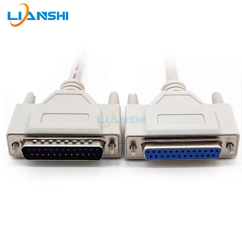 All-copper DB25 parallel port extension cable data cable connection wire, male to female 1.5/3 meters