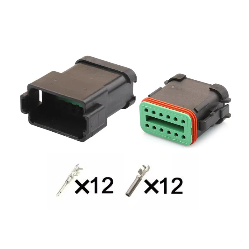 DT06-12SA-E005/DT04-12PA-E005 is suitable for automotive connectors, wire harness plugs with terminals