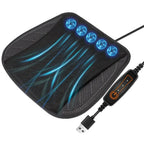Cooling Car Seat Cushion with Adjustable Fan Breathable 3D Honeycomb Design All-Season Ventilated Auto Seat with Leather Surface