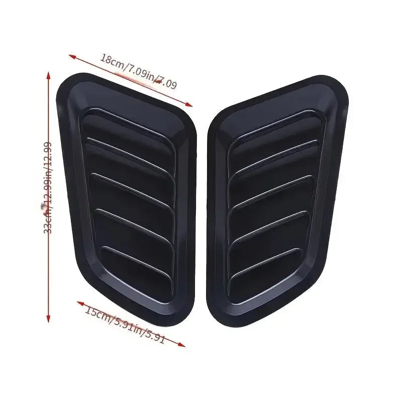 Universal Carbon Fiber Car Decorative Cell Air Flow Intake Hood Scoop Bonnet Vent Cover Stickers Decoration Styling Amagi