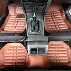 5pcs Premium Easy Clean Waterproof Auto Foot Pad Universal Waterproof PU Leather Durable Car Floor Mats Car Interior Amagi