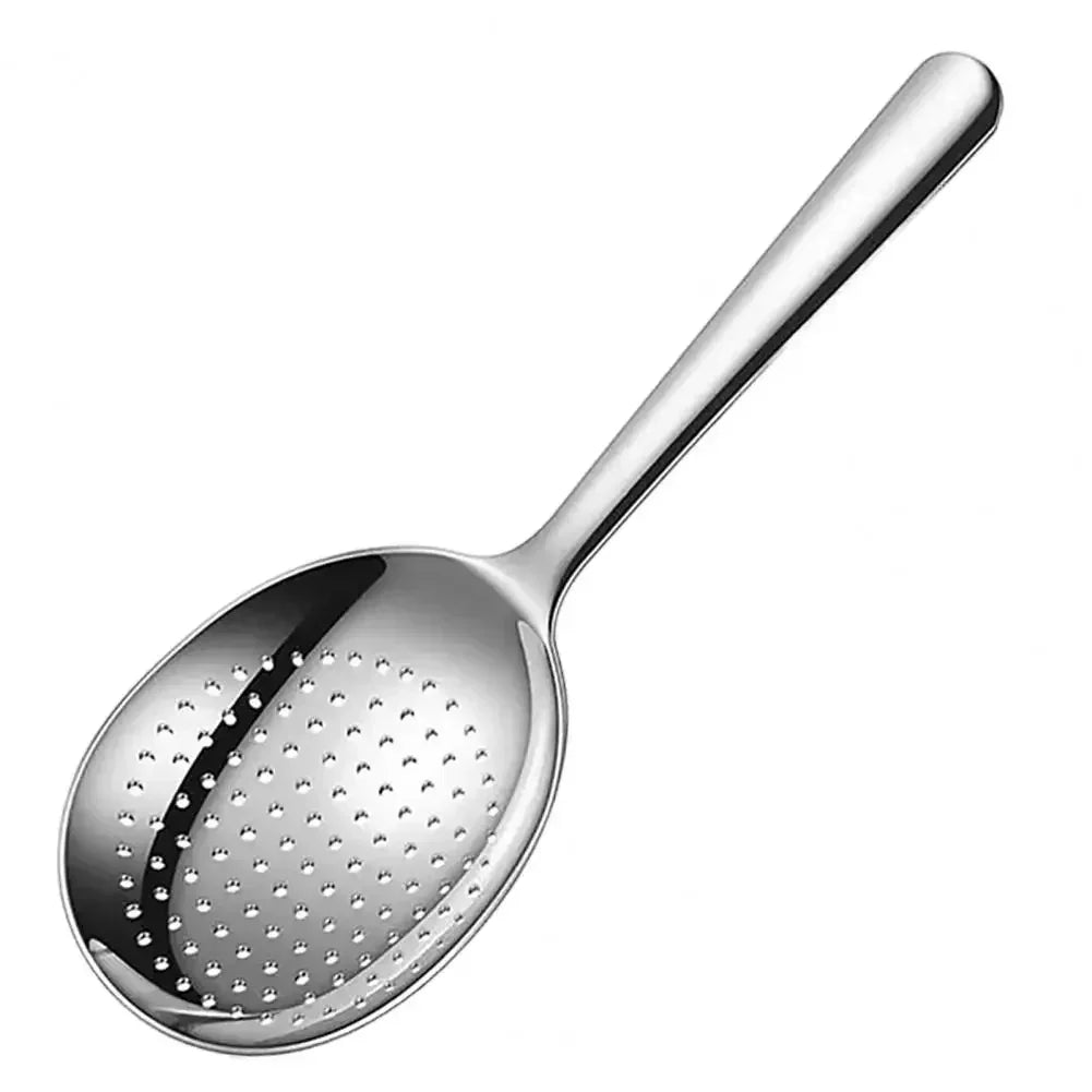 Heavy-Duty Commercial/Home Kitchen Spoons/Large Serving Spoon with Heat-Resistant Short Handle Drain Holes for Easy Cleaning