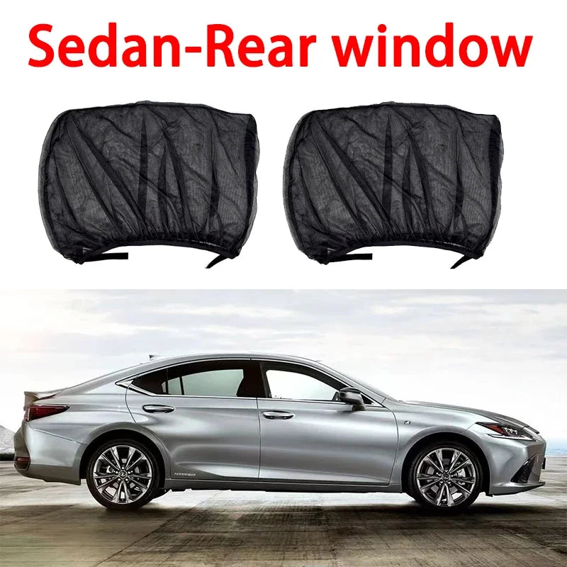 2pcs Car Styling Mosquito prevention Sun Shade Auto Uv Protect Curtain Beach Parasol Parasol Side Windows Children Shield Visor