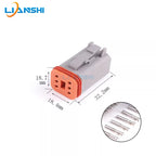 DT06-6S Automotive waterproof connector PCB curved pin socket vehicle-mounted circuit board pin terminal connector DT13-6PA