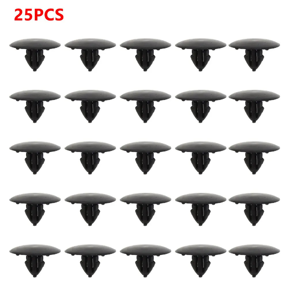 25 Pcs Car Hood Insulation Retainer Black Plastic Clips Fastener For Toyota 90467 09050 Rivet Retainer Car Parts
