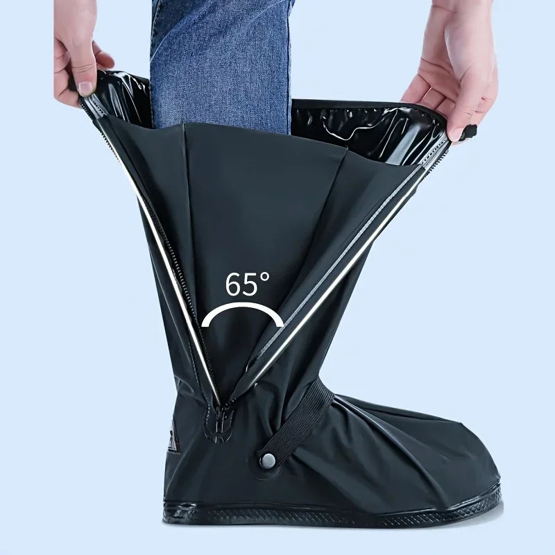Reusable Motorcycle Scooter Dirt Bike Rain Shoes Cover Non-Slip Boot Covers Unisex Bicycle Shoes Protectors For Rainy Snowy Day