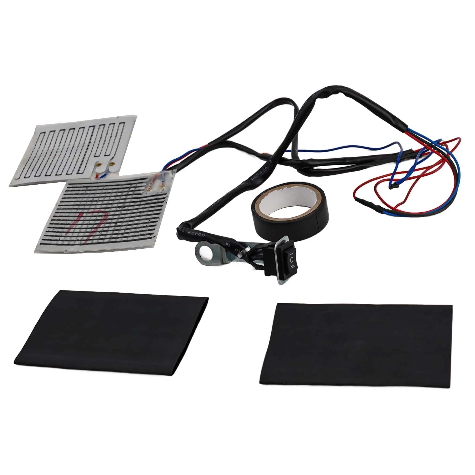 12V Motorcycle Heated Hand Grips Pads With Switch Control  Rubber ABS Motorcycle Heated Hand Grips Handlebar Heater Warmer Kit