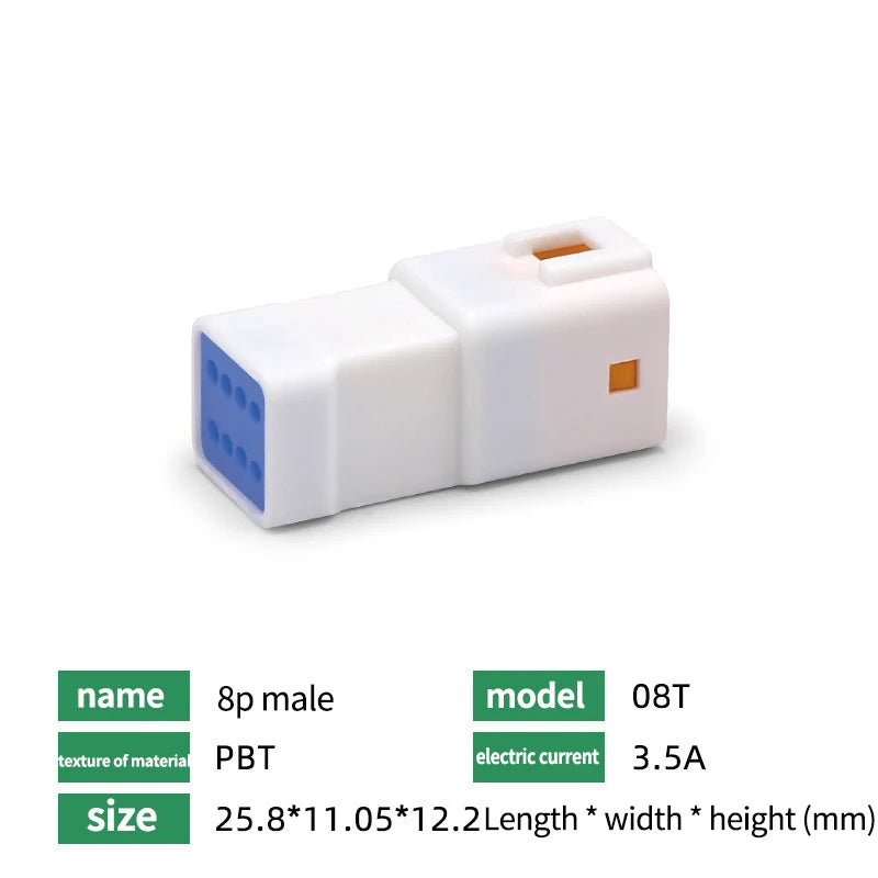 5/10/100 Sets Automotive Connectors JST02R-JWPF-VSLE 2/3/4/6/8 Pin Waterproof Connectors Male and Female Butt Plugs