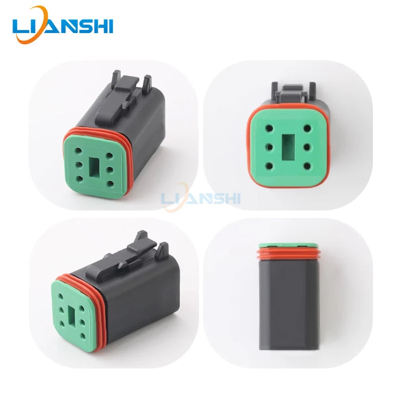 DT06-6S DT04-6P Deutsch waterproof connector Automotive day running lights modified wiring harness plug LED spot light connector