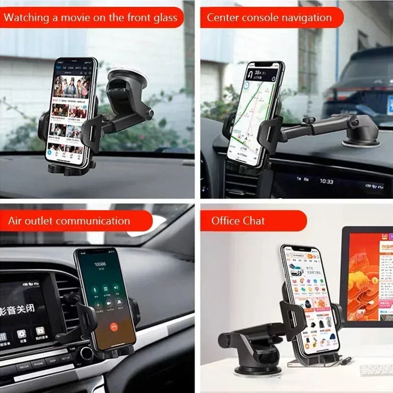 For iPhone 15 14 13, Gravity Suction Cup Dashboard Car Phone Holder, Car Mobile Support Smartphone Mount amagi