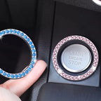 Car Bling One-Click Start Stop Engine Ignition Ring Sticker Crystal Rhinestone Circle Decor Accessories amagi