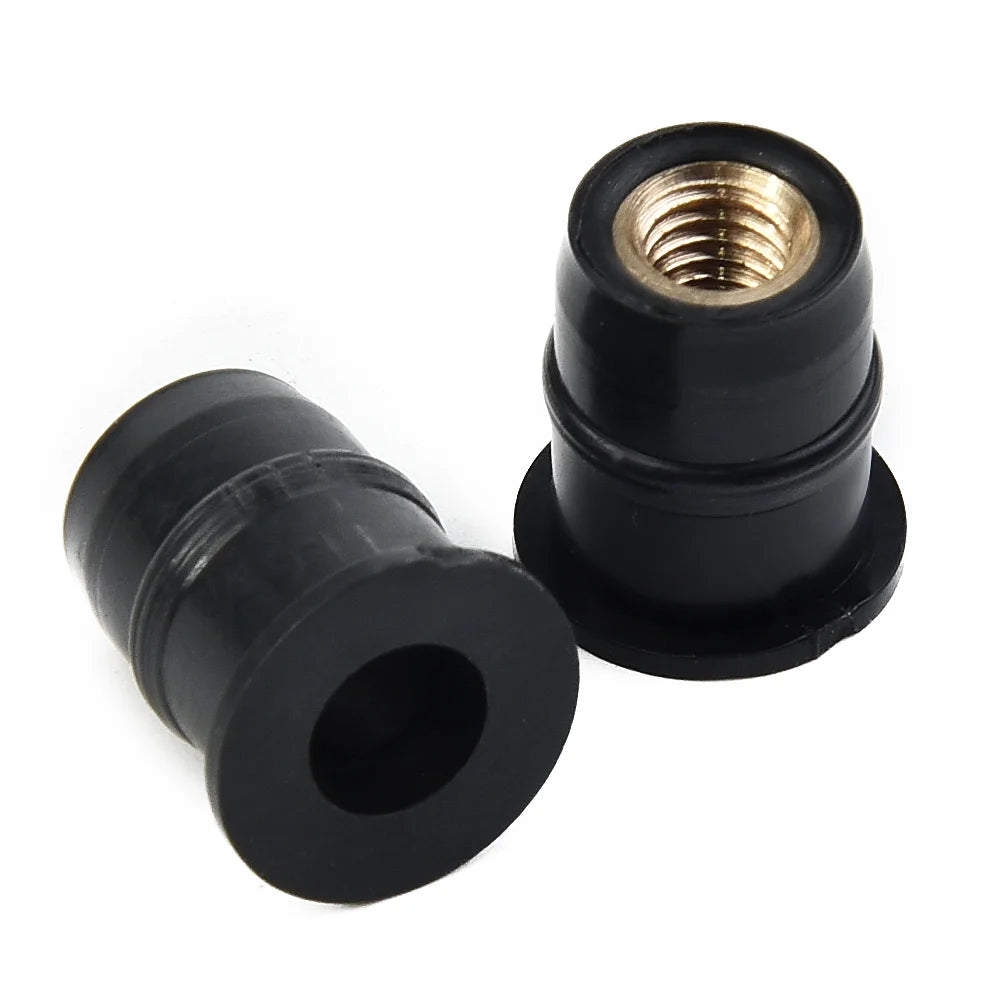 10PCS Motorcycle Windshield Rubber Nuts Fastener M5 Vibration Damper Panel Mounting 5mm Accessories Bolt Screws Fastener
