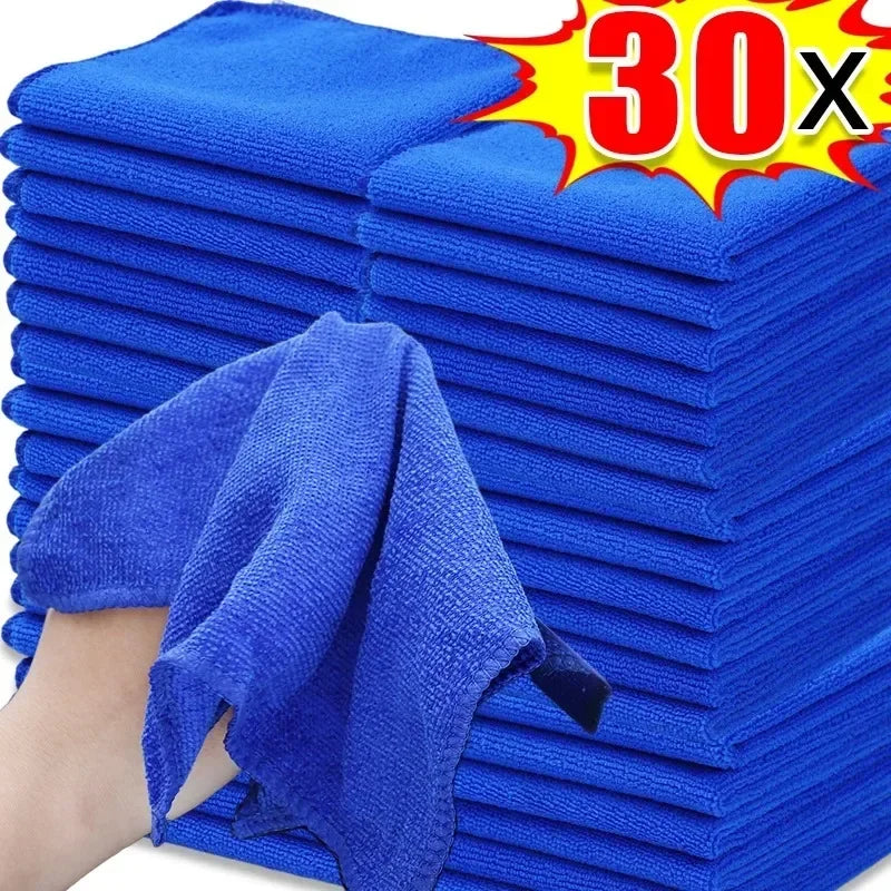 1/30Pcs Microfiber Towels Car Wash Drying Cloth Towel Household Cleaning Cloths Auto Detailing Polishing Cloth Home Clean Tools